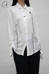 ARCHIVIO J.M.Ribot hand-embroidered shirt SH09/MI/RI